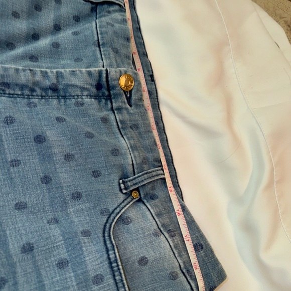 Chico's Blue Polka Dot Cropped Jeans - Picture 10 of 12